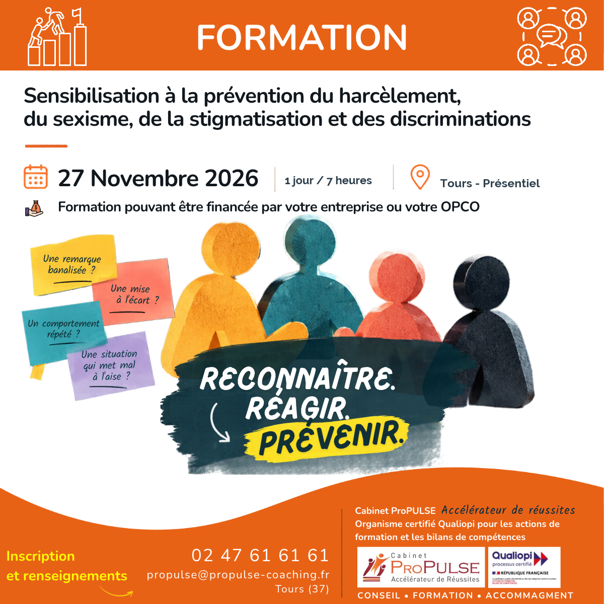 Sensibilisation à la prévention du harcèlement,  du sexisme, de la stigmatisation et des discriminations _ 27 Novembre 2026